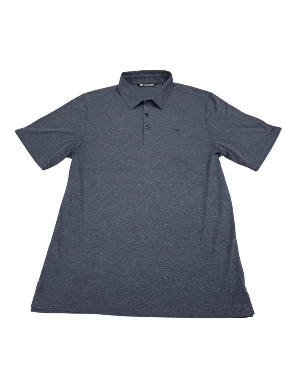 Travis Mathew Men's Charcoal Gray Golf  SS Polo Shirt Pima Cotton Logo, Size M
